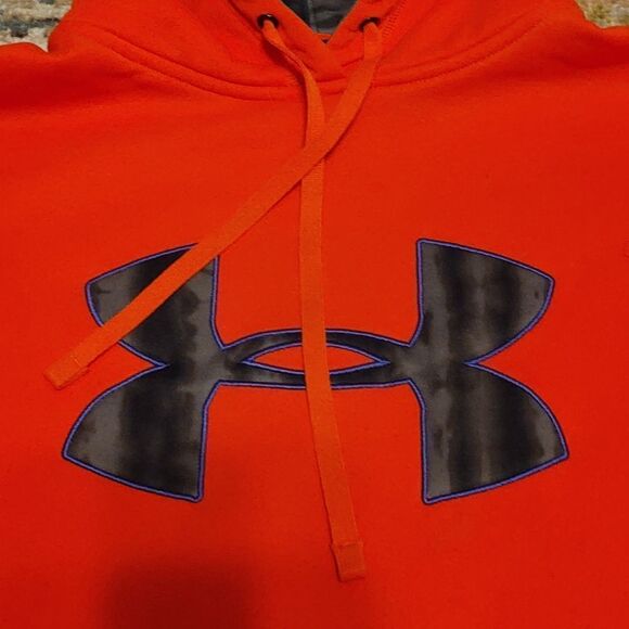 Under Armour ColdGear Hoodie fleece lined  Size S hunter orange - Picture 2 of 9
